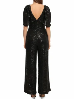 Women Maggy London Elizabeth Sequin Cape Jumpsuit