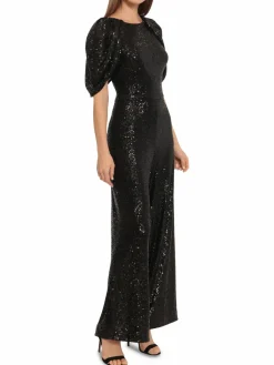 Women Maggy London Elizabeth Sequin Cape Jumpsuit