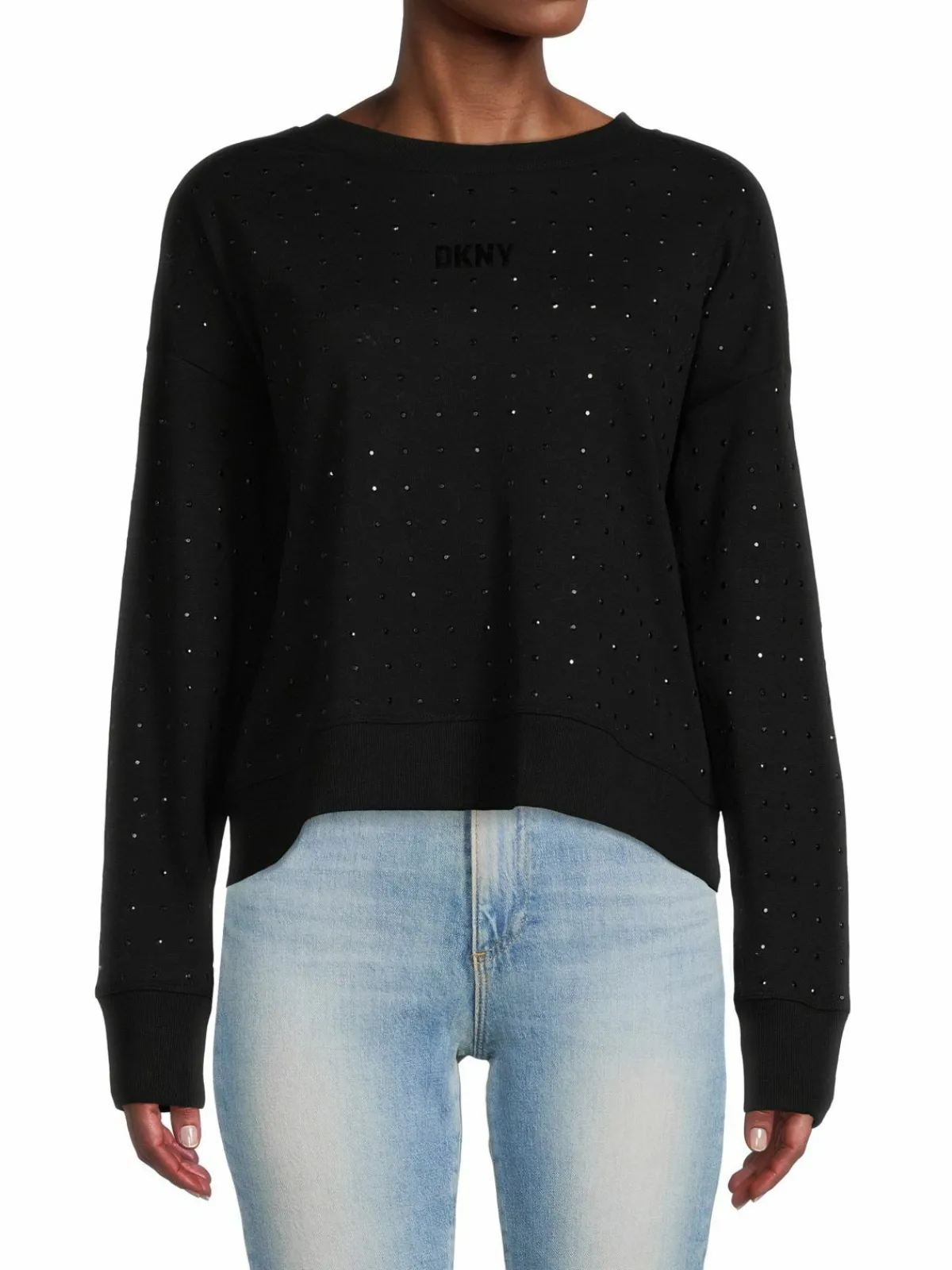 Women DKNY Sport Embellished Crewneck Sweatshirt
