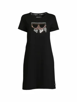 Women Karl Lagerfeld Paris Embellished Karl T Shirt Dress