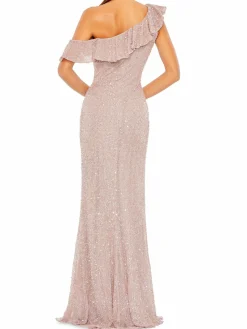 Women Mac Duggal Embellished One-Shoulder Gown