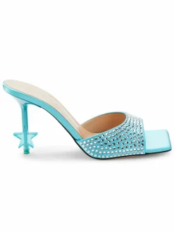 Mach & Mach Embellished Satin Sandals