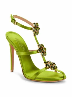 Giambattista Valli Embellished Stiletto Satin Sandals