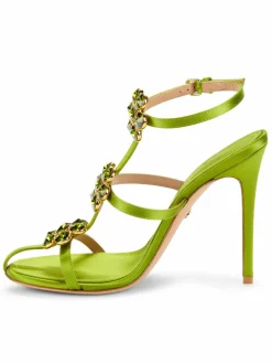 Giambattista Valli Embellished Stiletto Satin Sandals