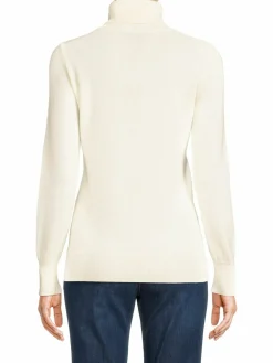 Women Sofia Cashmere Embellished Turtleneck Cashmere Sweater