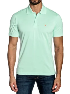 Jared Lang Polos|Emboroidered Star Polo Mint