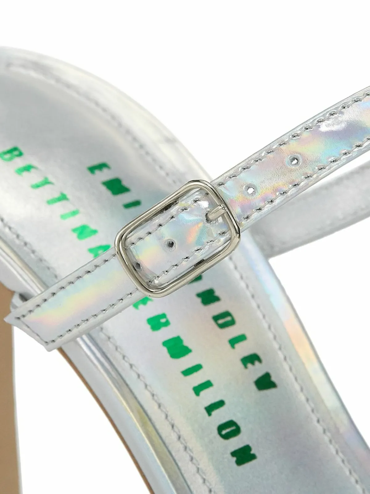 Bettina Vermillon Emili Sindlev X Victoria Iridescent Leather Sandals
