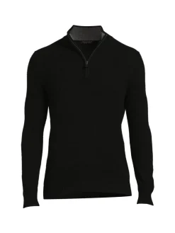 Saks Fifth Avenue Sweatshirts & Hoodies|Essential Cashmere Quarter Zip Sweater