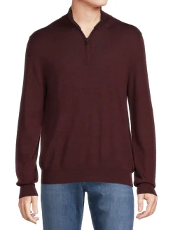 Saks Fifth Avenue Sweaters|Essential Merino Blend Quarter Zip
