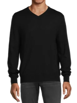 Saks Fifth Avenue Sweaters|Essential Merino Blend V-Neck