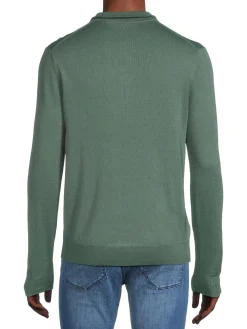 Saks Fifth Avenue Sweaters|Essential Merino Wool Blend Quarter Zip Sweater