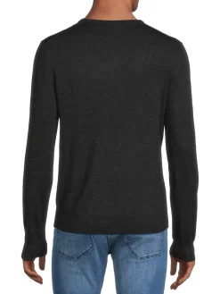 Saks Fifth Avenue Sweaters|Essential Merino Wool Blend V-Neck Sweater