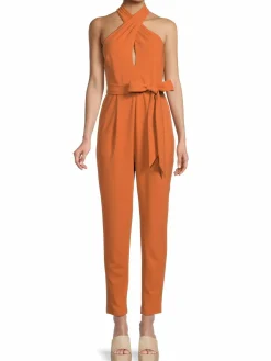 Women RACHEL Rachel Roy Ester Halter Belted Jumpsuit