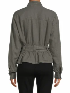 Women Splendid Evander Belted Linen Blend Jacket
