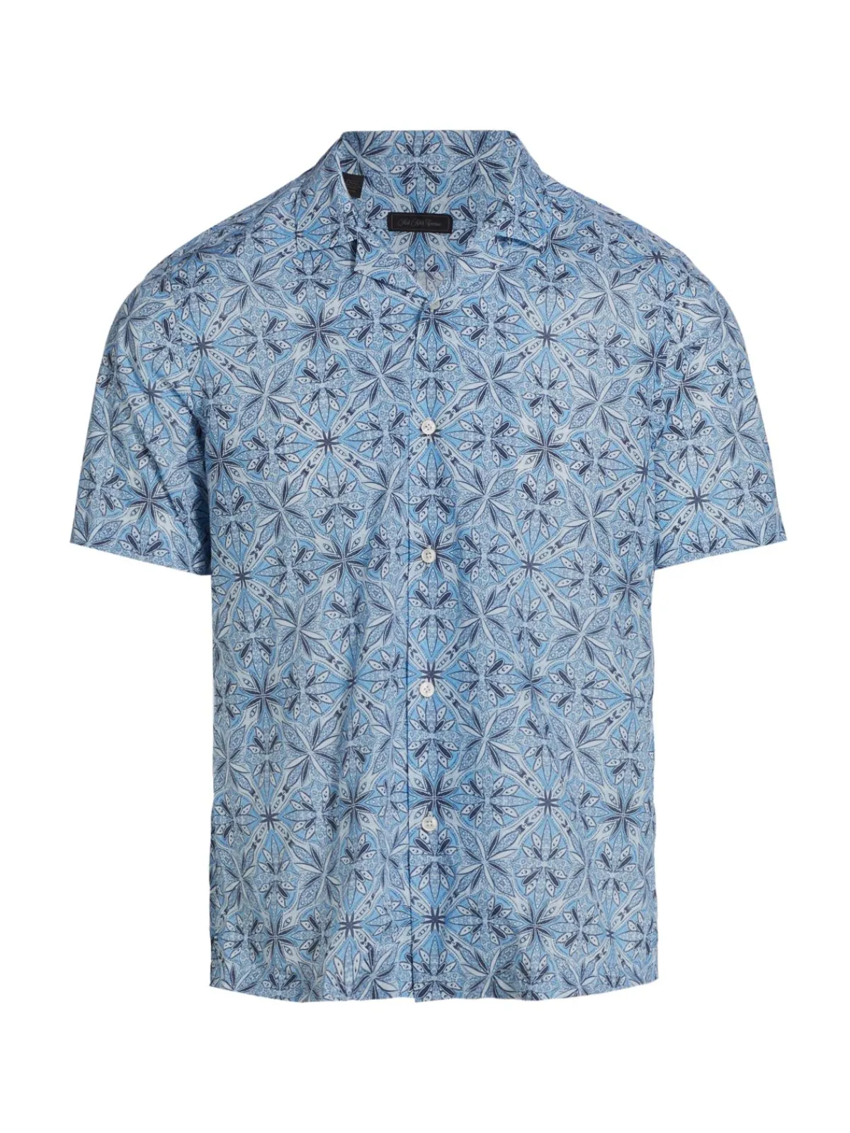Saks Fifth Avenue Casual Button-Down Shirts|Exploded Medallion Shirt Light Blue
