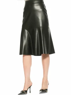 Women Alexia Admor Ezra Faux Leather Midi Skirt