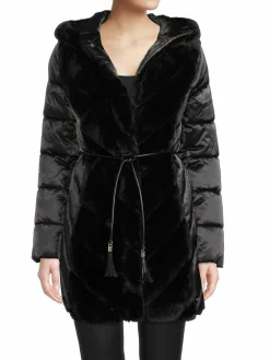 Women Karl Lagerfeld Paris Faux Fur Hooded Jacket
