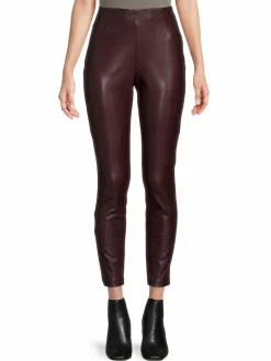 Women Ellen Tracy Faux Leather Ankle Pants