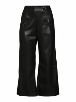 Women Karl Lagerfeld Paris Faux Leather Cropped Pants