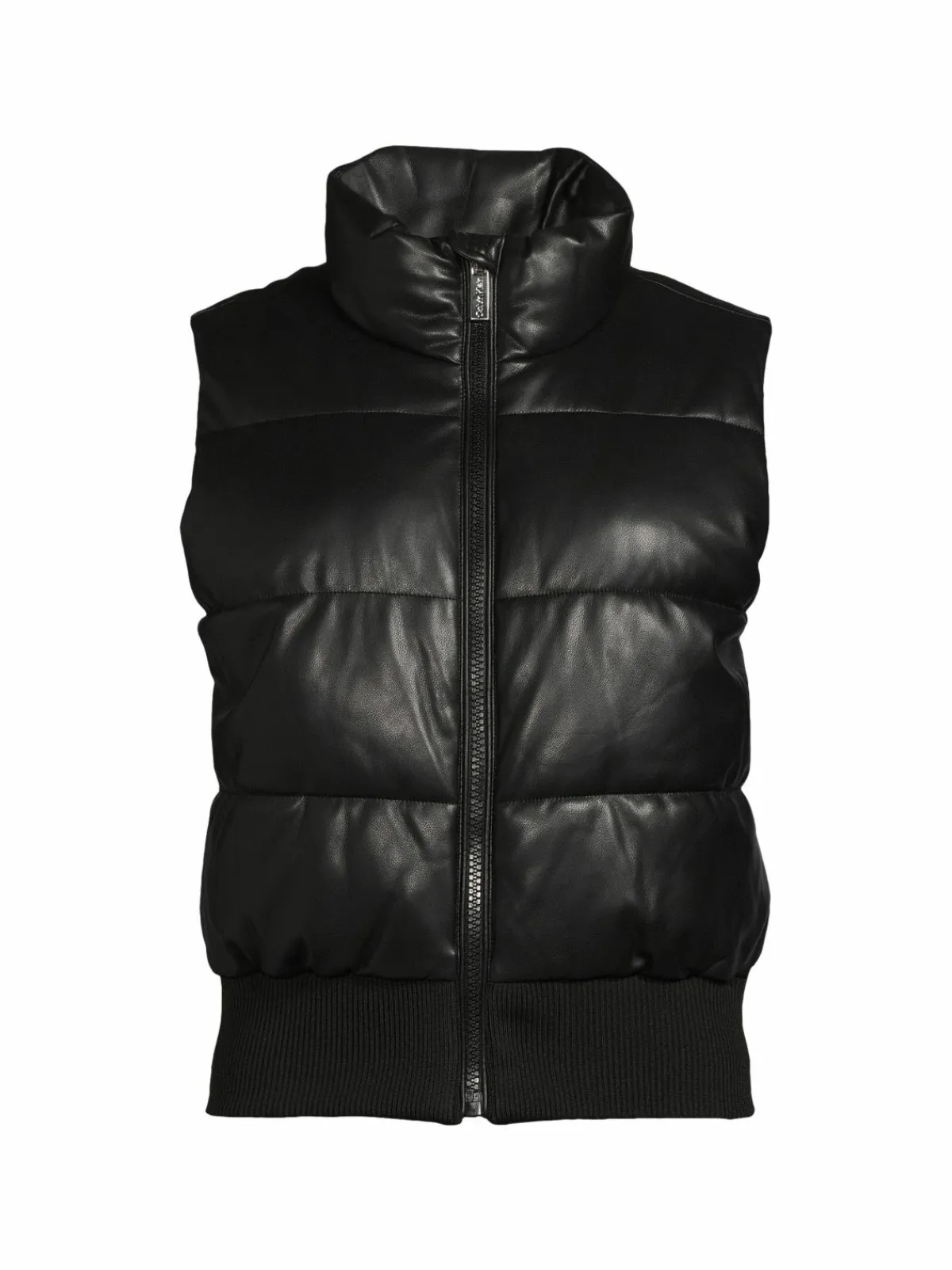 Women Calvin Klein Faux Leather Puffer Vest