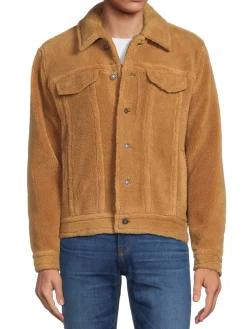 Vince Coats & Jackets|Faux Sherling Trucker Jacket Tan
