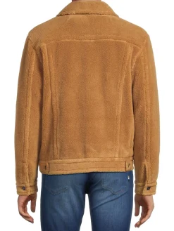 Vince Coats & Jackets|Faux Sherling Trucker Jacket Tan
