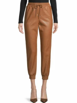 Women Bagatelle Faux-Leather Joggers