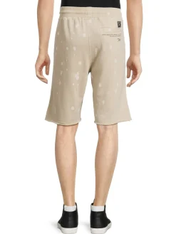 Prps Shorts|Feline Graphic Drawstring Shorts Oatmeal
