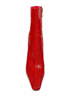 Ninety Union Fire Sculpture Wedge Snake-Embossed Ankle Boots