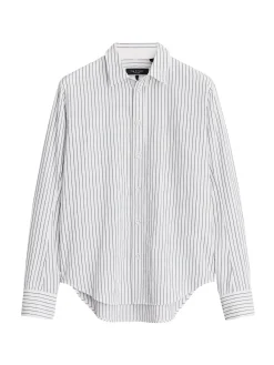 rag & bone Casual Button-Down Shirts|Fit 2 Striped Shirt White