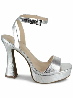 Bebe Flare Heel Platform Sandals
