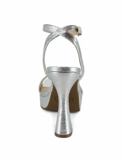 Bebe Flare Heel Platform Sandals
