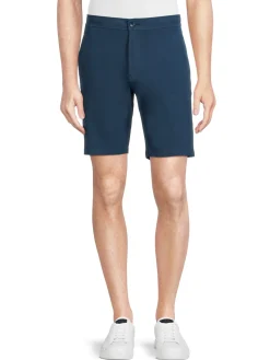 Good Man Brand Shorts|Flex Pro Jersey Tulum Flat Front Shorts Blue