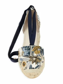FERRAGAMO Floral Espadrille Wedges