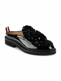 Thom Browne Floral Patent Leather Mules
