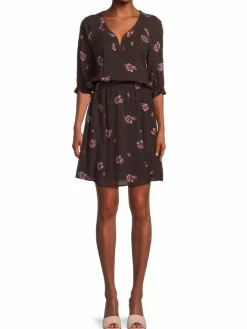 Women Bobeau Floral Print Mini Balloon Dress