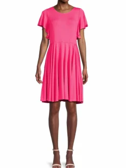 Women Patrizia Luca Flutter Sleeve Dress
