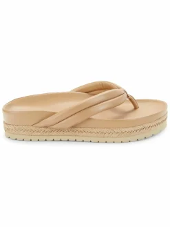 Vince Forest Leather Platform Espadrille Thong Sandals