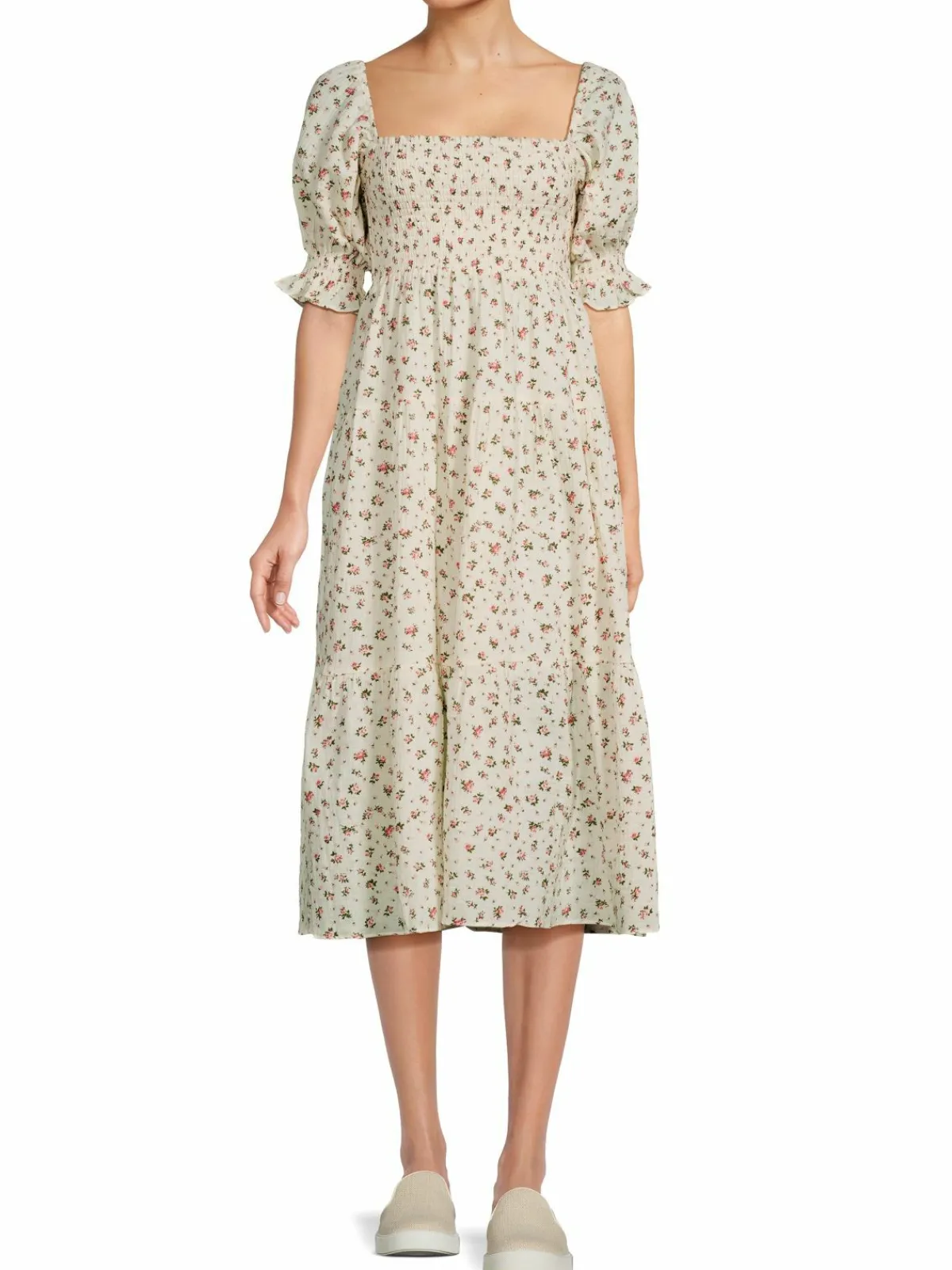 Women CAARA Frankie Squareneck Tiered Dress