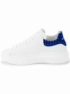 Valentino by Mario Valentino Fresia Studded Leather & Suede Platform Sneakers