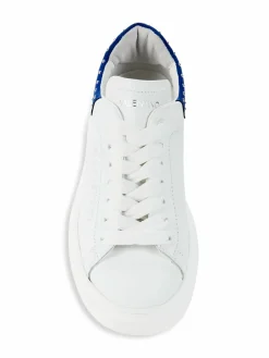 Valentino by Mario Valentino Fresia Studded Leather & Suede Platform Sneakers