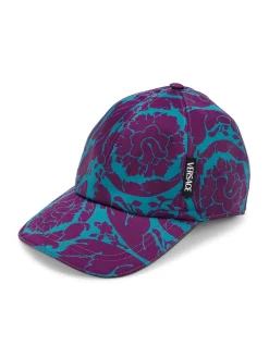 Versace Hats|Garland Baseball Cap Teal Plum