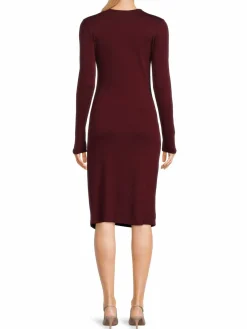 Women Vince Gathered Midi Sheath Dress