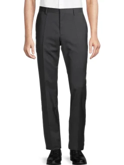 BOSS Pants|Genesis 4 Virgin Wool Dress Pants Dark Grey
