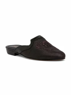 Beautiisoles by Robyn Shreiber Ginevra Crest Canvas Mules