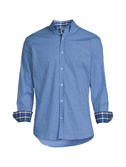 TailorByrd Casual Button-Down Shirts|Gingham Checked Shirt Blue
