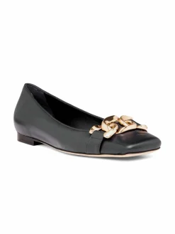 Beautiisoles by Robyn Shreiber Giuly Chain Leather Ballet Flats