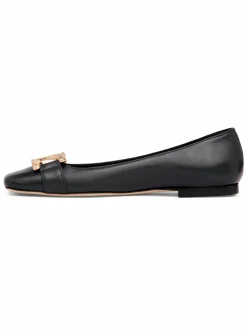 Beautiisoles by Robyn Shreiber Giuly Chain Leather Ballet Flats