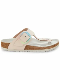 Birkenstock Gizeh Regular Fit Leather Platform Sandals