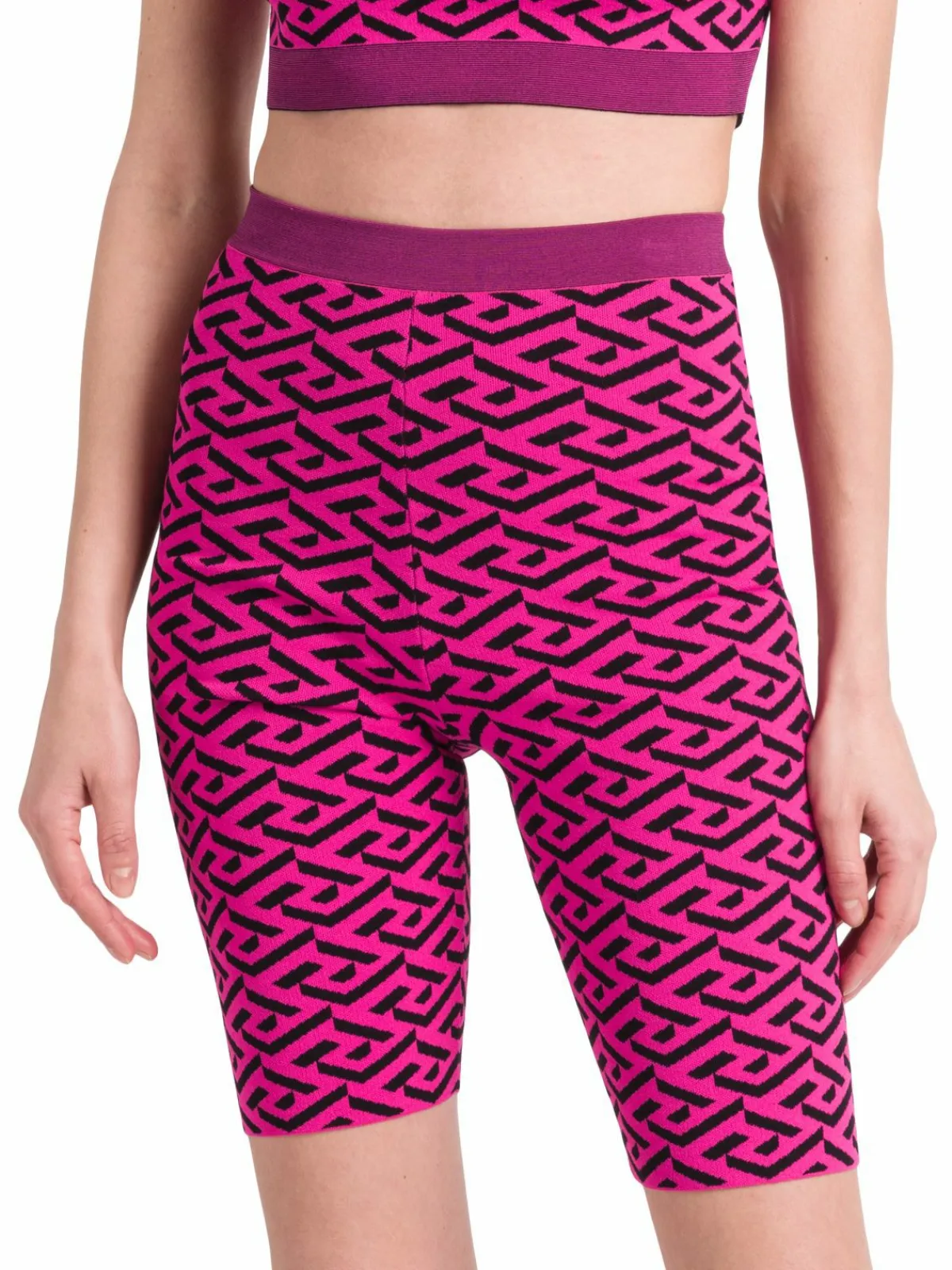Women Versace Greca Signature Jacquard Shorts